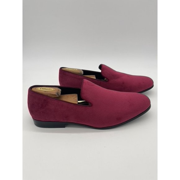 Men's Zion Smoking Slipper Loafers Size 12M Dark Pink - Picture 1 of 12